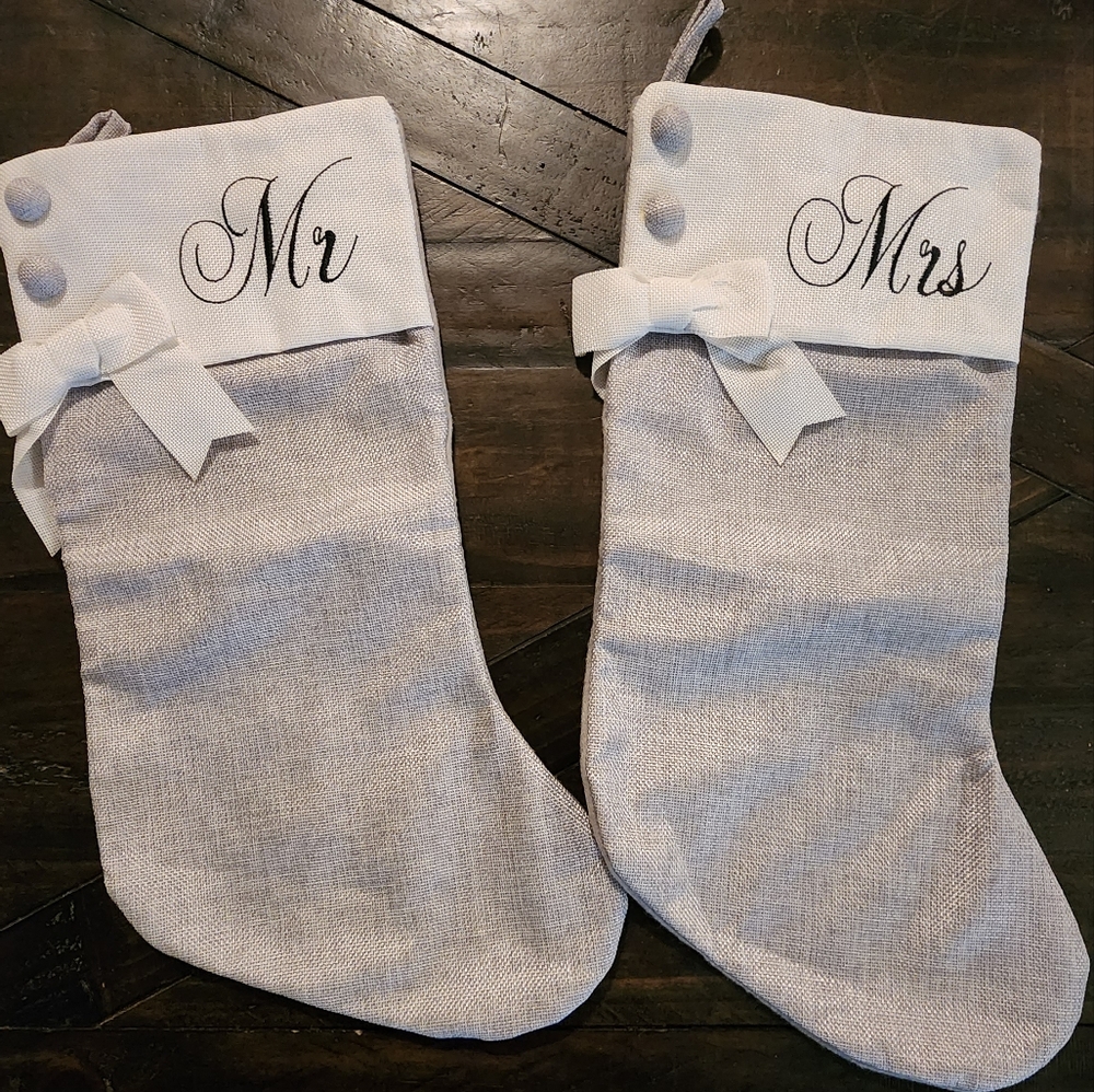 2 Mr & Mrs Christmas Stockings